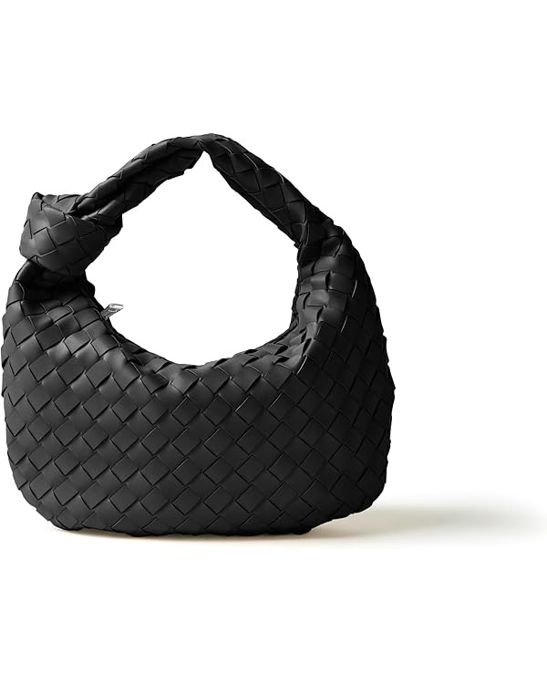 Woven Handbags for Women, Hobo Bags for Women, Fashion Knotted Small Top Handle Purse Clutch, Sof... | Amazon (US)