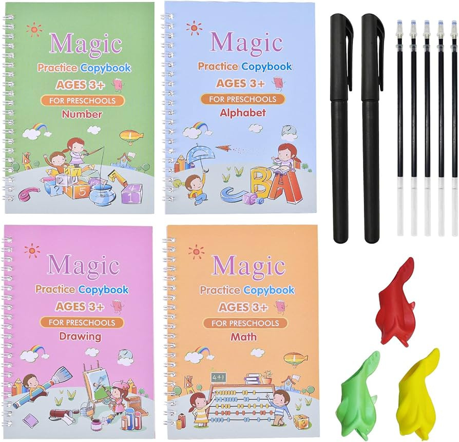 Interactive Repeatedly Usable Magic Practice Copybook Set - Enhance Your Child's Handwriting Skil... | Amazon (US)