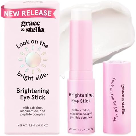 grace & stella Under Eye Brightener Balm Stick - Travel Essentials - Caffeine Eye Cream for Dark ... | Amazon (US)