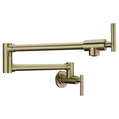 ANZZI  Braccia Series Brushed Brass 2-handle Wall-mount Pot Filler Kitchen Faucet | Lowe's