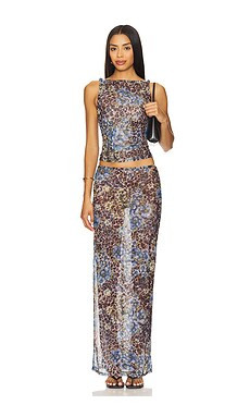 superdown Concha Maxi Skirt Set in Blue Multi from Revolve.com | Revolve Clothing (Global)