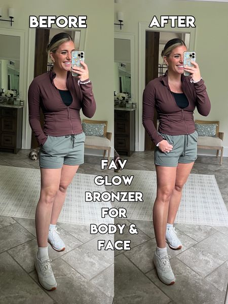 Instant bronzer I use the darkest shade “deep” 904
Fave workout shorts sized up 1 to the L 
Lululemon lookalike zip up jacket so buttery soft and stretchy. TTS - M

 

#LTKfit #LTKbeauty #LTKFind