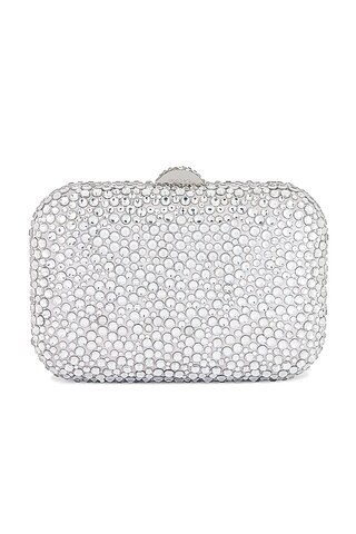 Renata Crystal Encrusted Clutch in Silver | Revolve Clothing (Global)