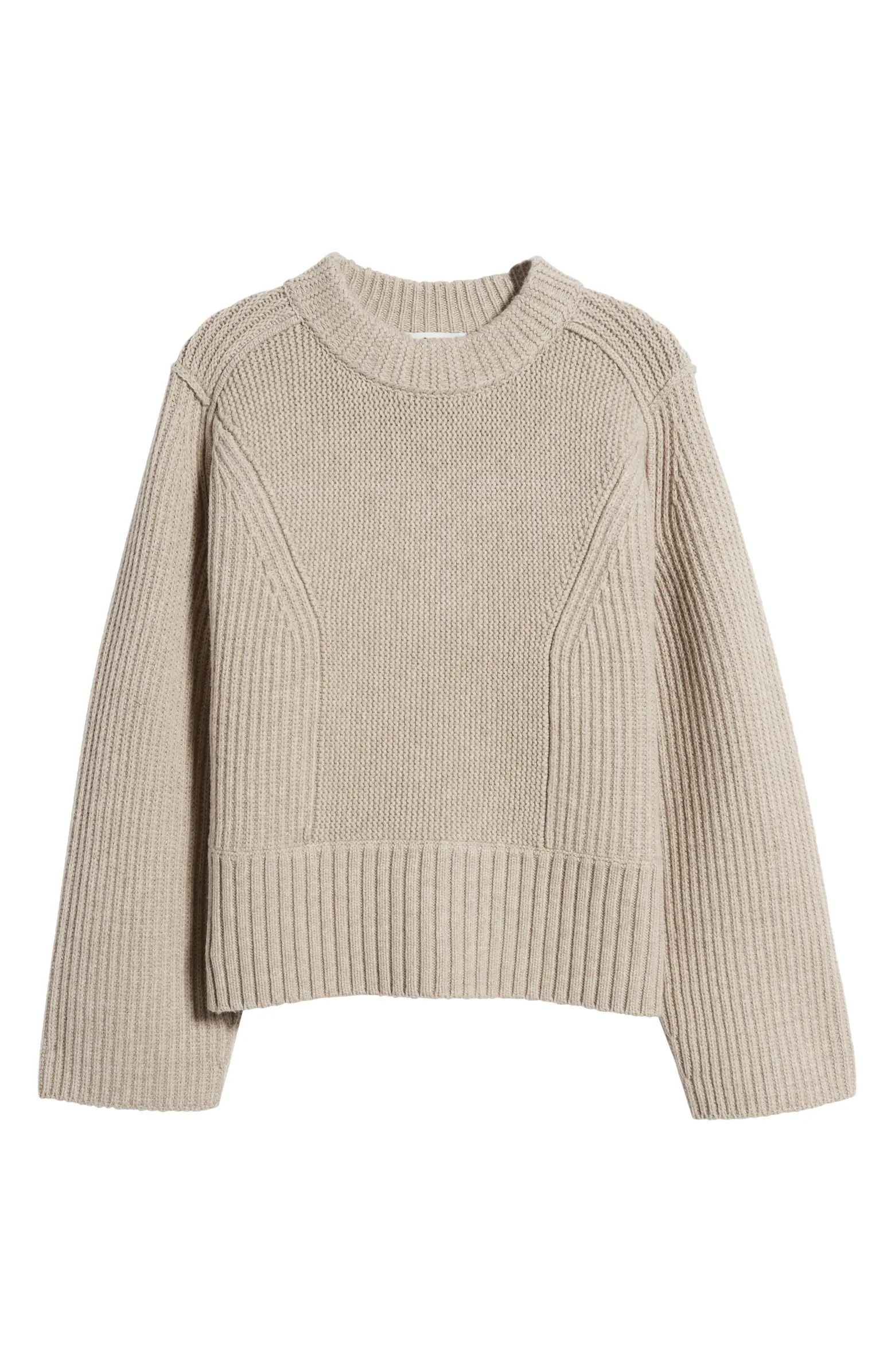 Chunky Mix Stitch Wool Sweater | Nordstrom