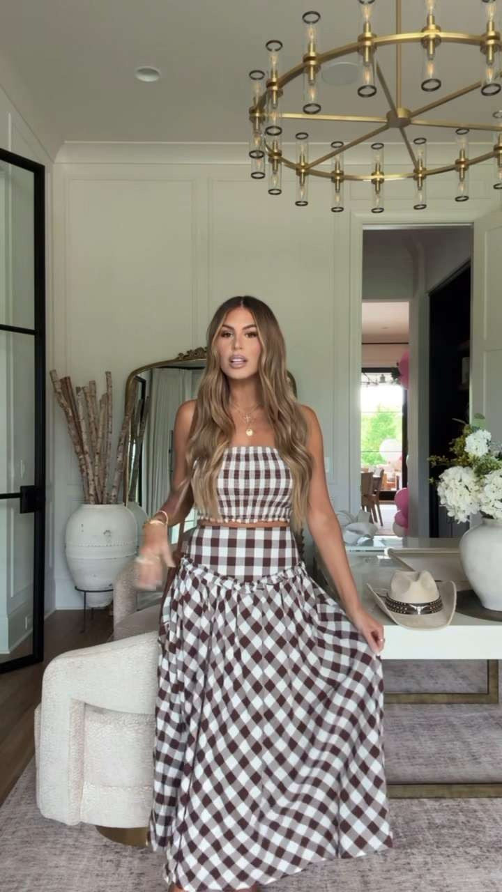 obsessed 🤎 wearing a small top and skirt! use code hollie40 for 40% off! 

 #LTKSaleAlert