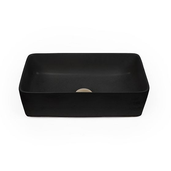 Reno Rectangle Handmade Vessel Sink, Licorice | West Elm (US)