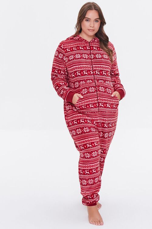 Plus Size Fair Isle Pajama Jumpsuit | Forever 21 (US)