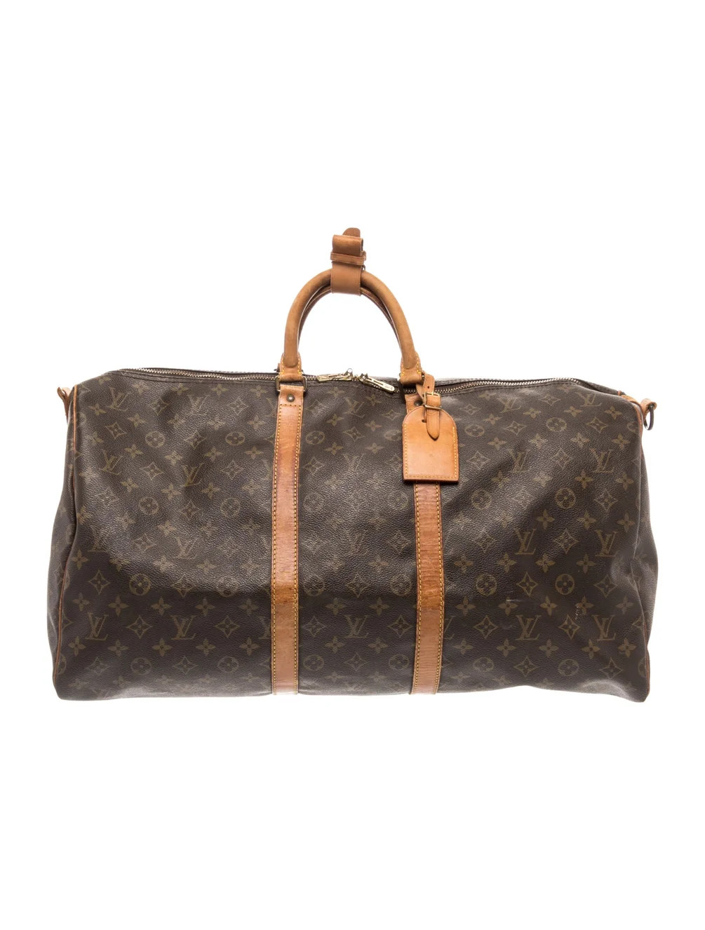 Louis Vuitton LV Monogram Keepall Bandouliere 50 Vintage - Brown Luggage and Travel, Handbags - L... | The RealReal