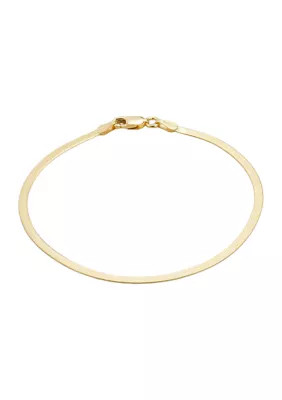 Belk Silverworks Gold Plated Herringbone Bracelet | Belk