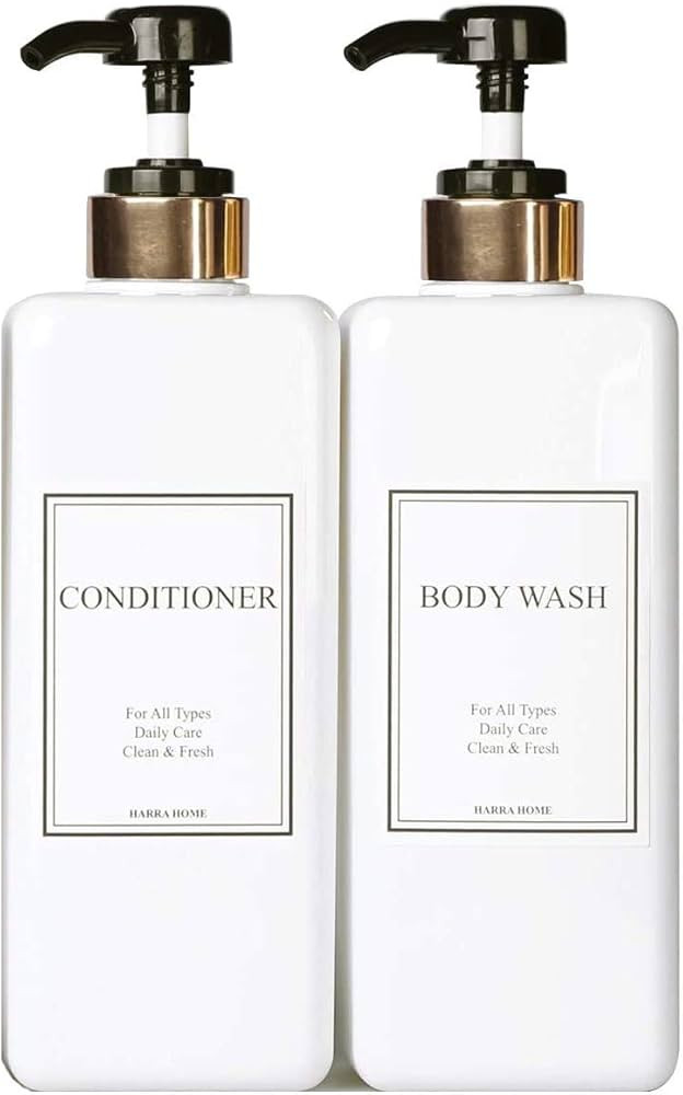 Empty Plastic Pump Bottles Square Shampoo Bottle Conditioner Soap Lotion Refillable, BPA Free for... | Amazon (US)