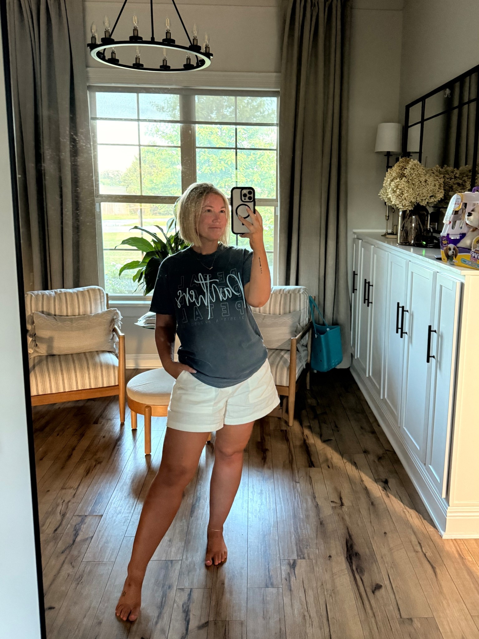 Non see through white linen shorts and a fresh self tan make all days better! 

Mom style, summer fit, casual outfit

#LTKSummerEdit #LTKOver40 #LTKFindsUnder50