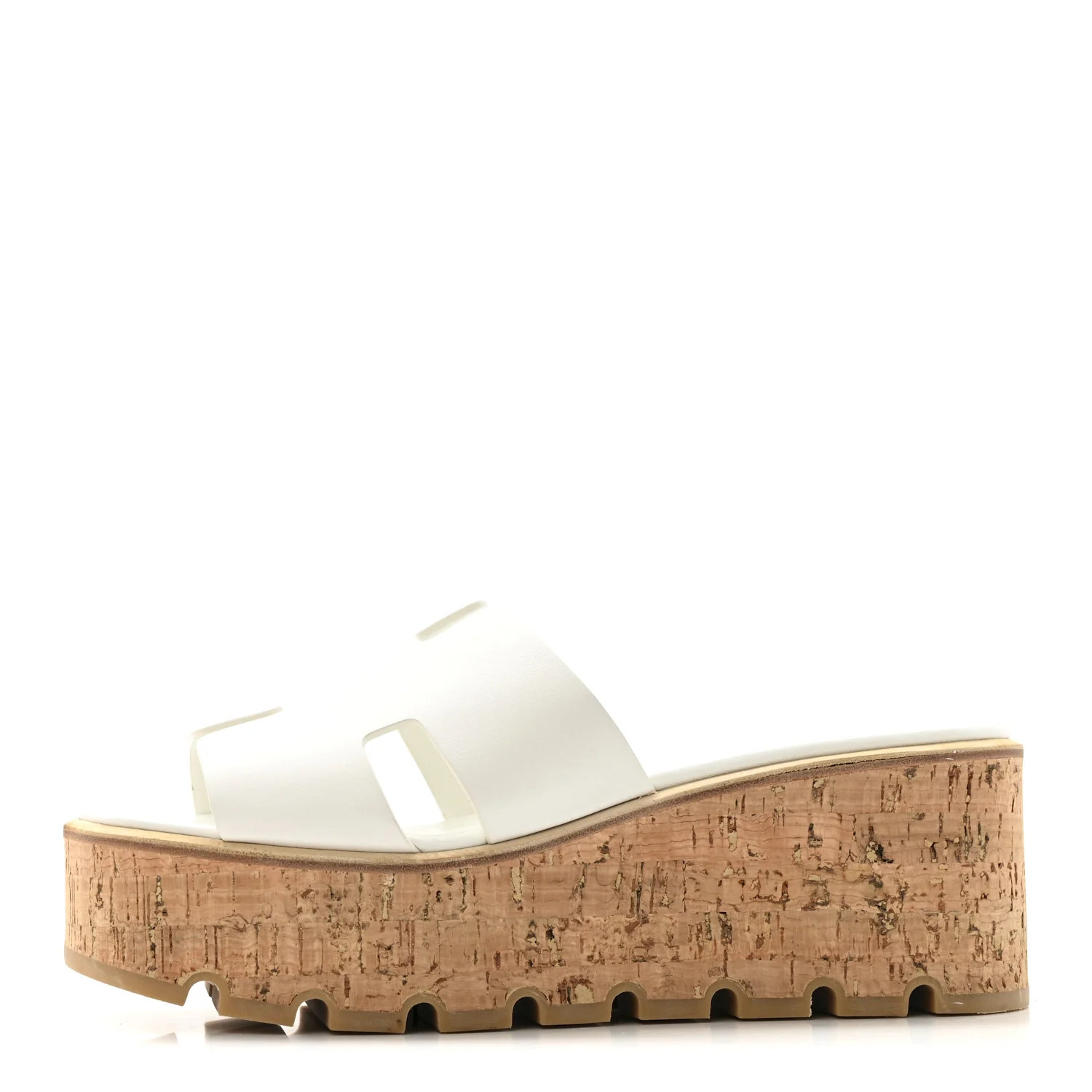 Calfskin Cork Eze 30 Sandals 39 White | FASHIONPHILE (US)