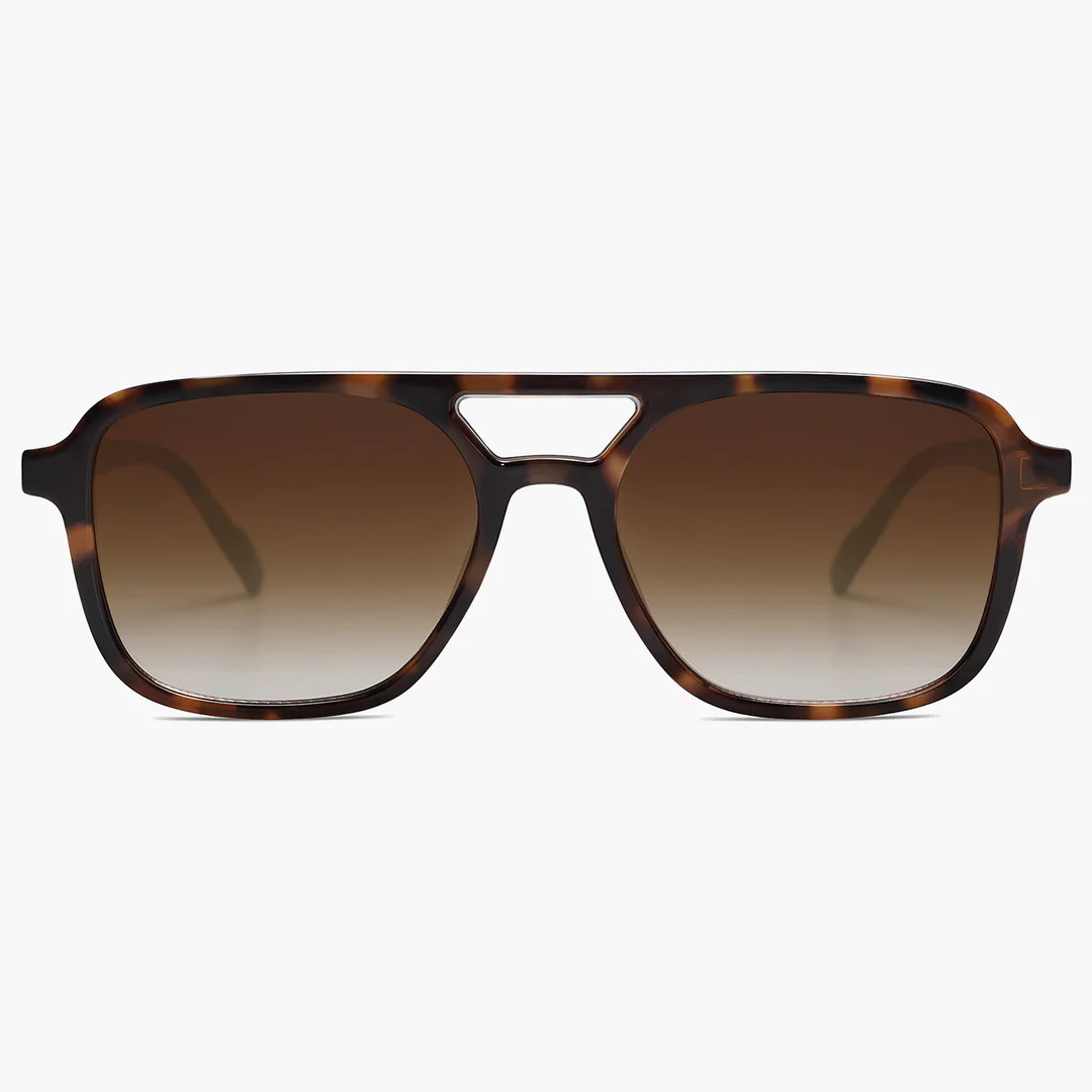 Buy Trendy Tortoise Aviator Sunglasses for Women Sandra SJ2202 | SOJOS VISION | SOJOS VISION