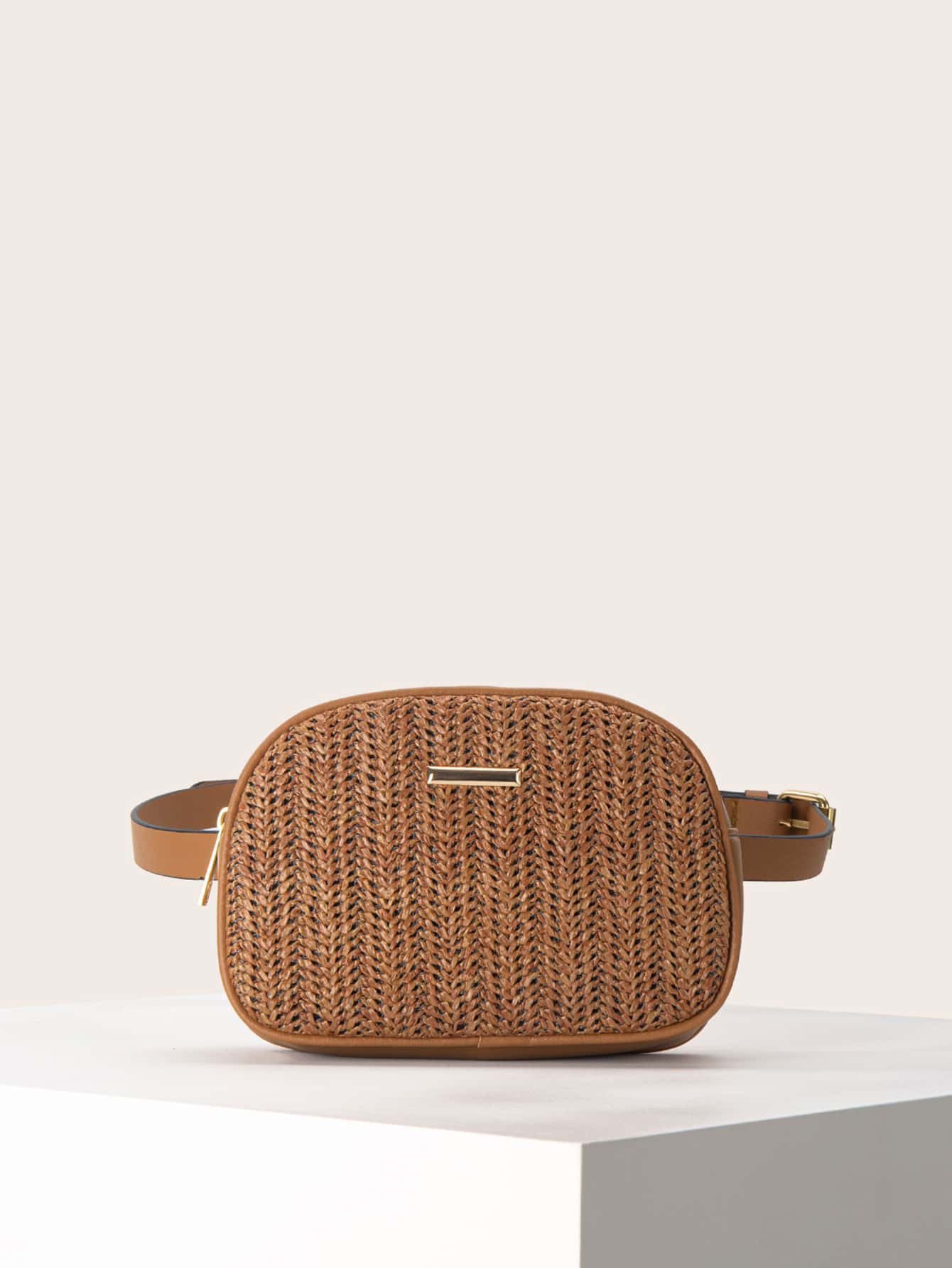 Mini Woven Detail Fanny Pack | SHEIN