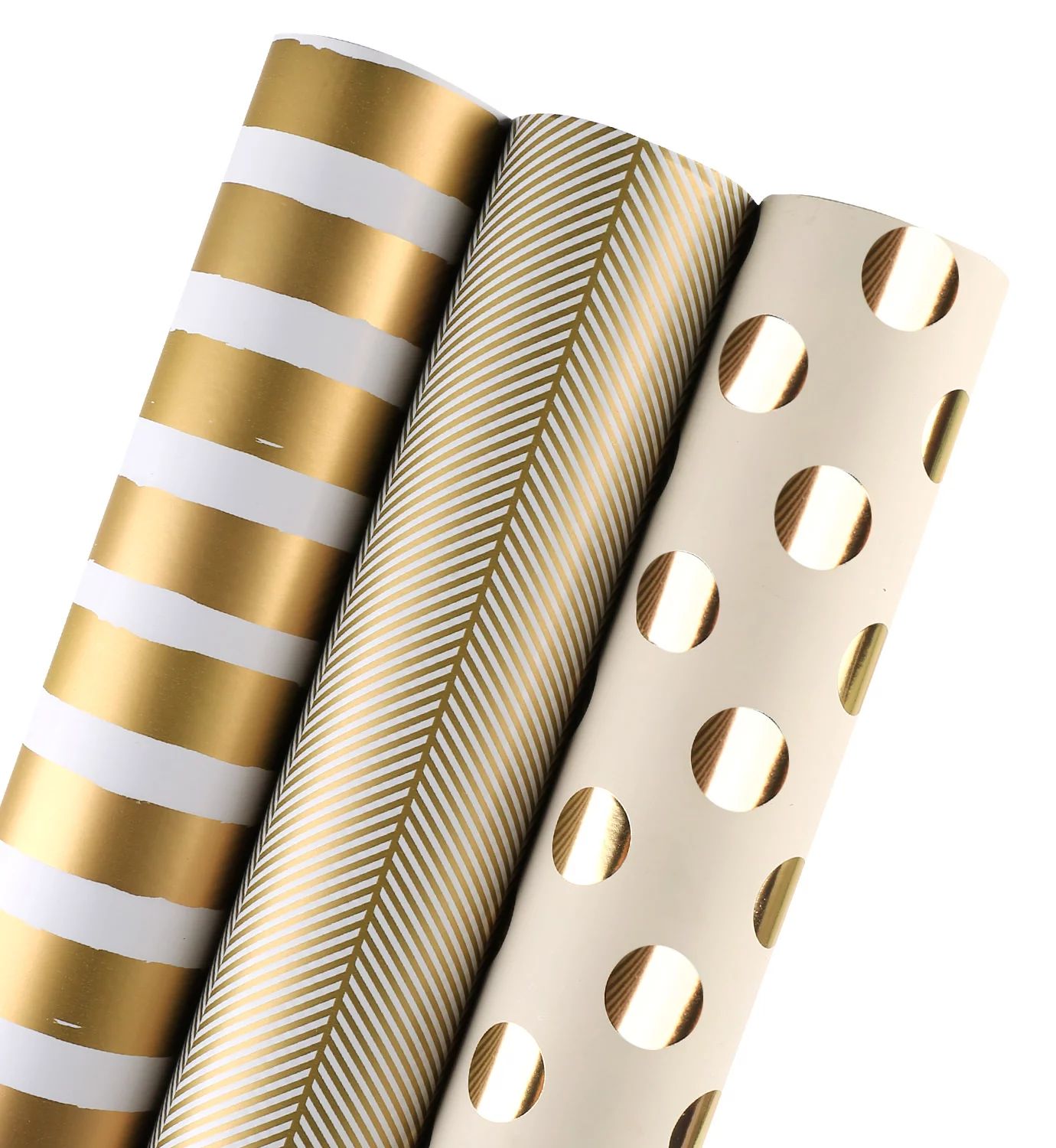 LaRibbons Gift Wrapping Paper Roll Gold Collection - 3 Rolls 30"x 120"/Roll | Walmart (US)