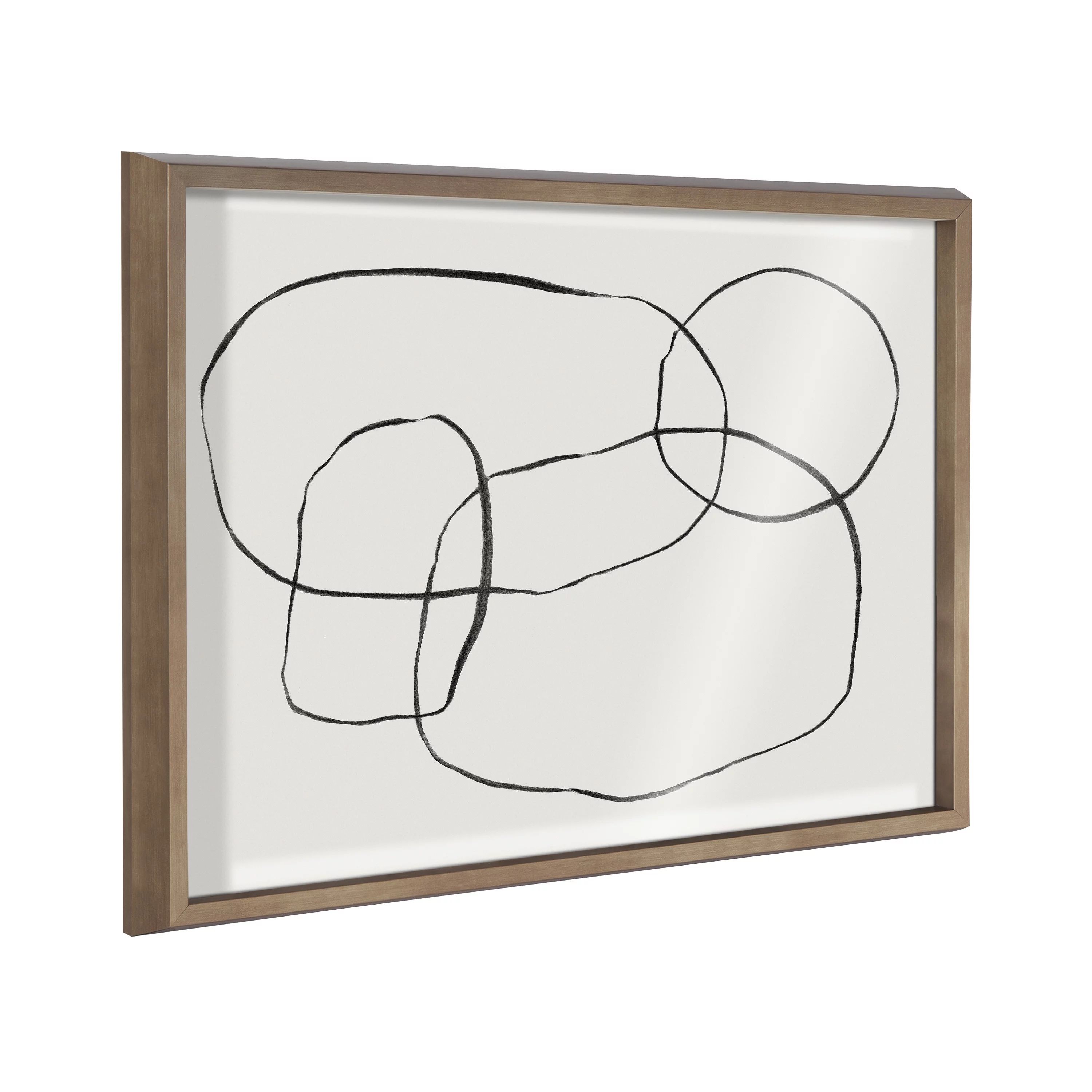 Blake 871 Modern Circles 24 in x 18 in Framed Painting Art Print, by Kate and Laurel | Walmart (US)