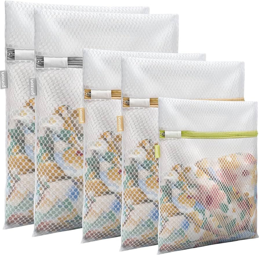 Amazon Brand - Pinzon Delicates Mesh Laundry Bags, Washing Machine Wash Bags, Reusable and Durabl... | Amazon (US)