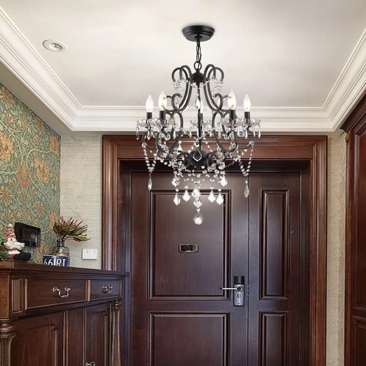 Grinstead 5 - Light Candle Style Classic/Traditional Chandelier with Accents | Wayfair Professional