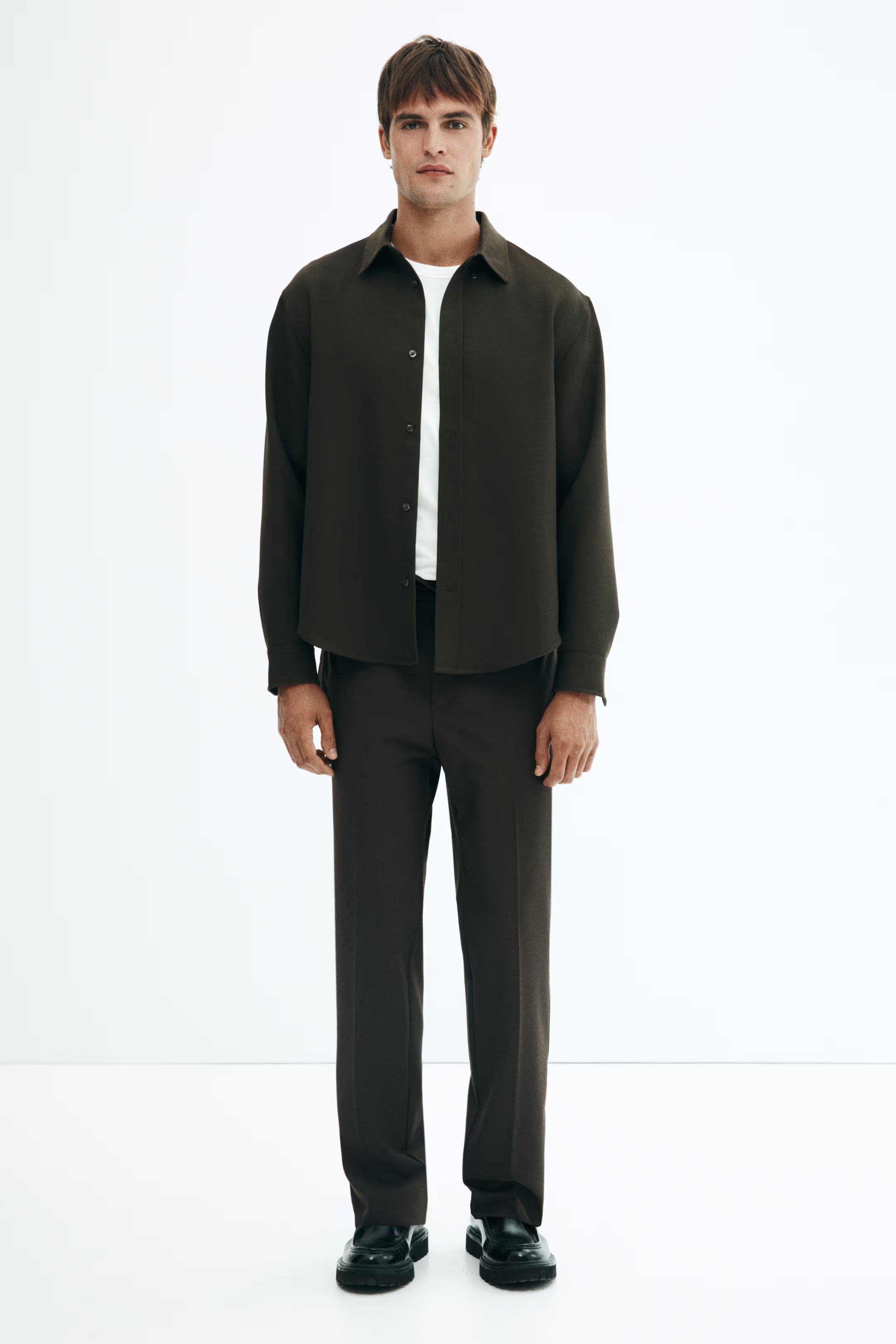 Slim-Fit Dressy Joggers - Dark khaki green - Men | H&M US | H&M (US, CA, MX)