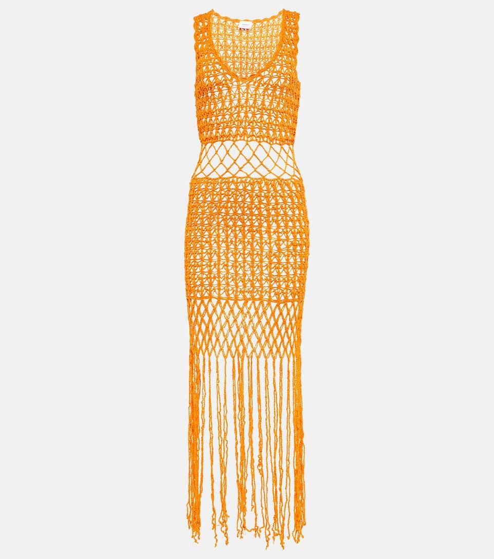 Fringed crocheted cotton beach dress | Mytheresa (US/CA)