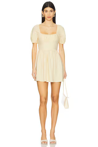 FAITHFULL THE BRAND Dalia Mini Dress in Butter from Revolve.com | Revolve Clothing (Global)