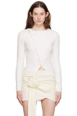 White Le Papier 'La Maille Pau' Cardigan | SSENSE