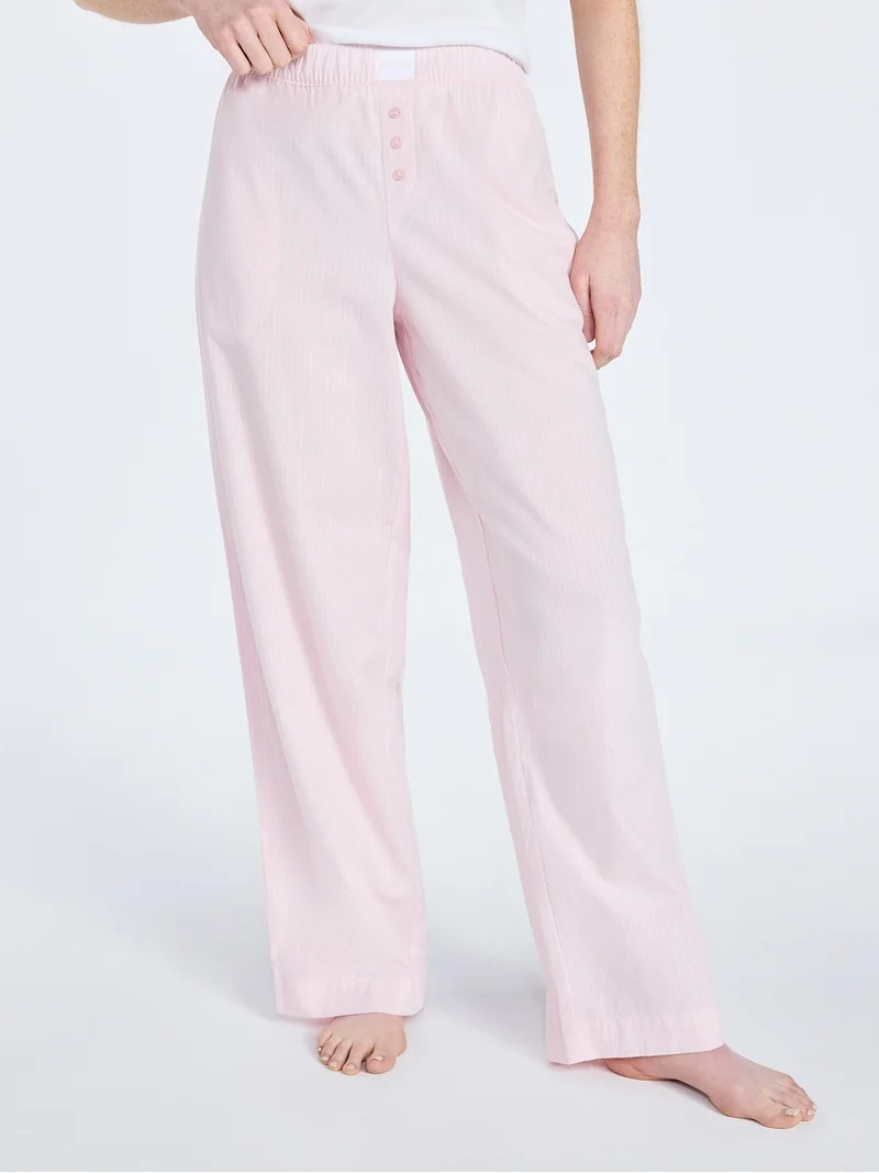 Joyspun Women's Poplin Sleep Pants, 30'' Inseam, Sizes XS-3X | Walmart (US)
