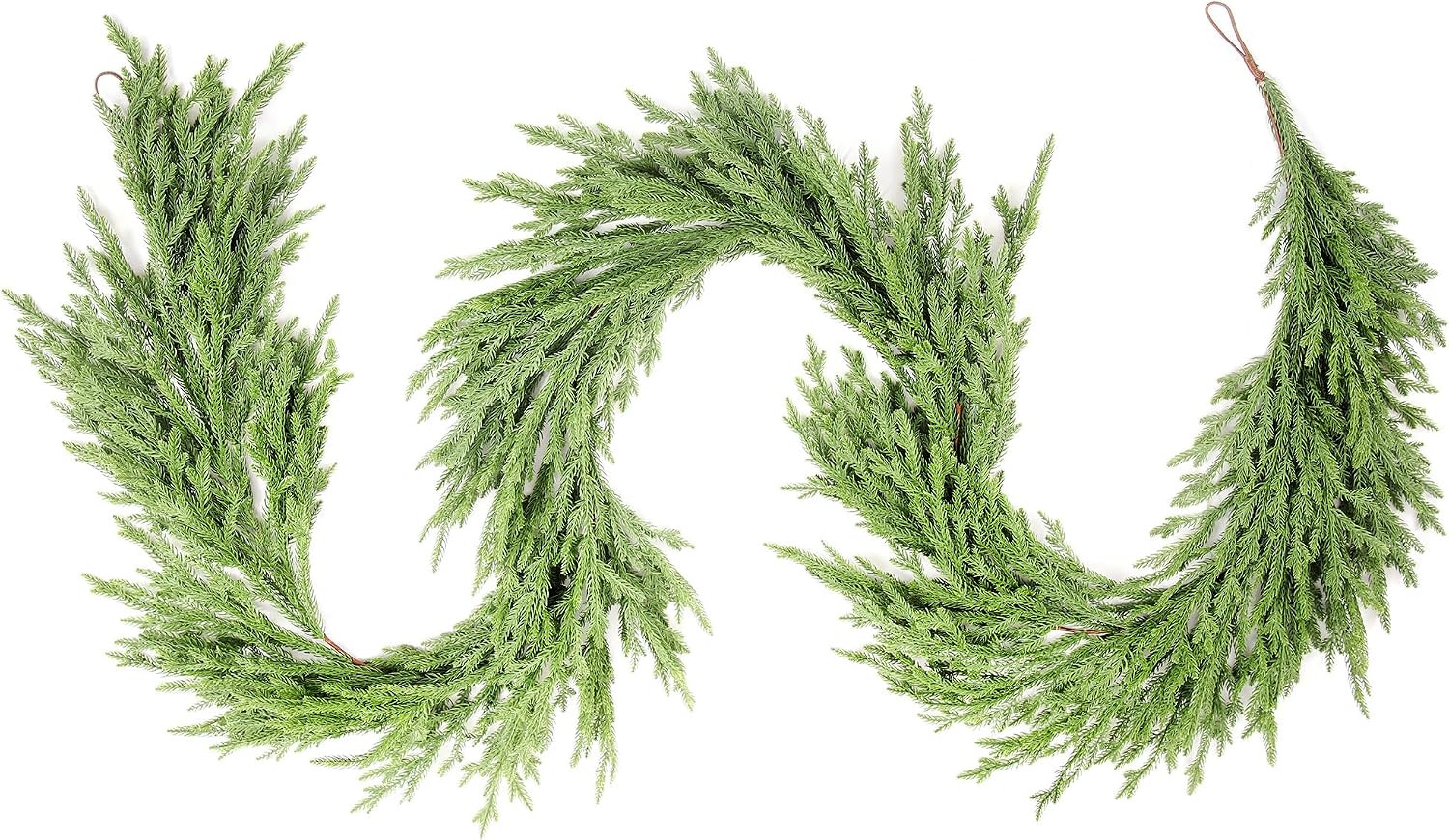 9ft Real Touch Norfolk Pine Garland with Soft Clear Texture Leaves | Amazon (US)