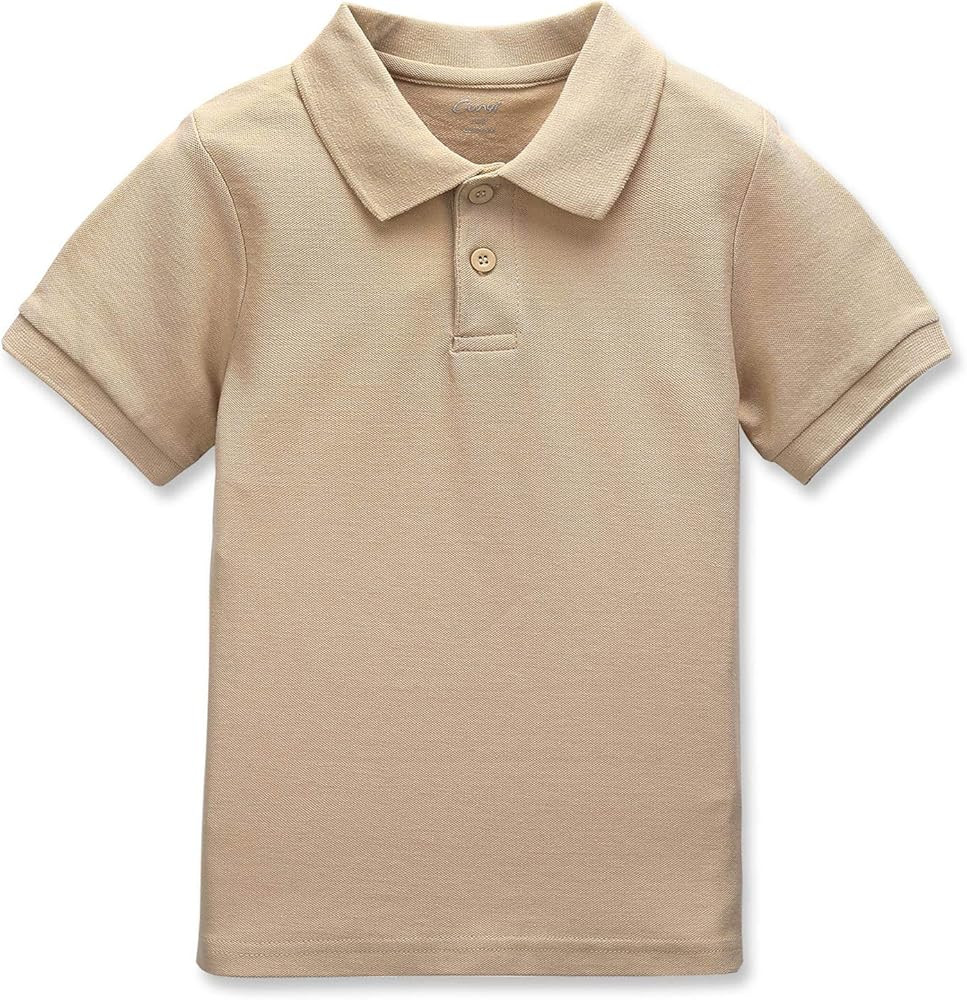 CUNYI Boys' Cotton Pique Polo Shirts Uniform Short Sleeve Tops | Amazon (US)