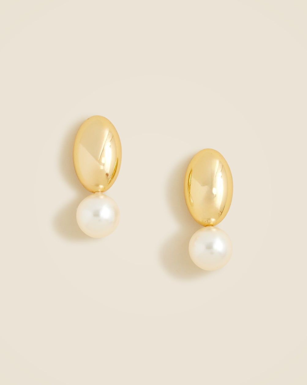 Pearl and metallic disc earrings | J. Crew US