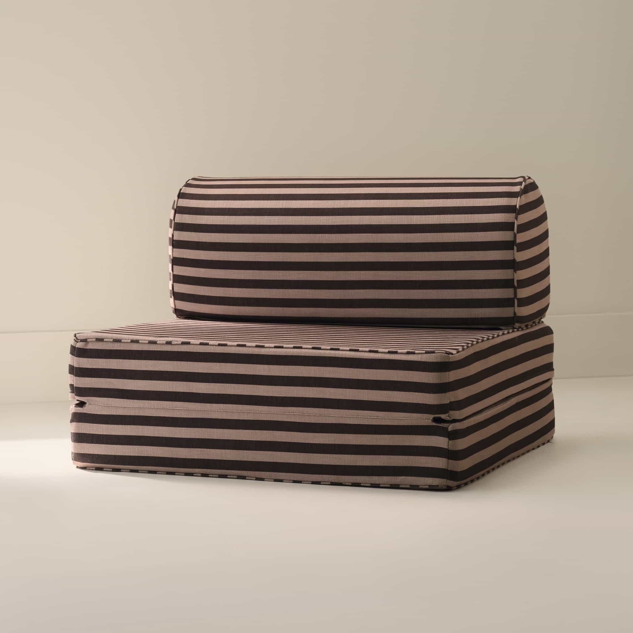 Seat | Taupe & Brown Striped Modular Play Couch | Bennett | House of Noa | House of Noa