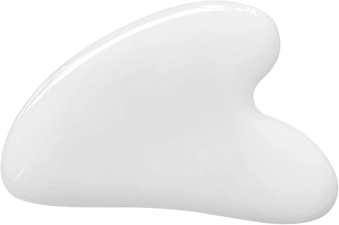 Mndrlin White Jade Crystal Jade Gua Sha Scraping Facial Massage Tool, Stone Scraping Scraper Boar... | Amazon (US)