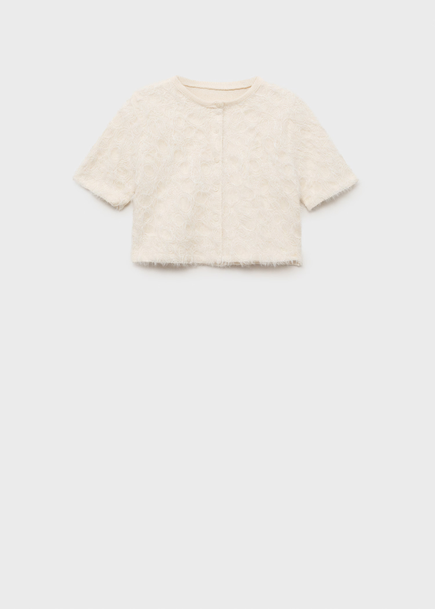 Knitted cropped cardigan - Women | MANGO United Kingdom | MANGO (UK)