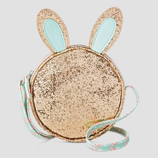 Girls' Glitter Bunny Crossbody Cat & Jack™ - Gold | Target