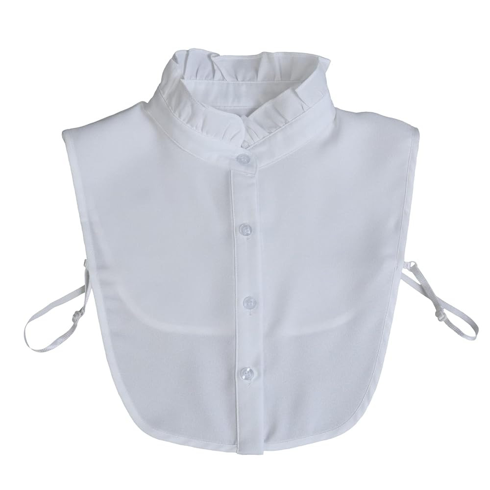 NiceYnn Hollow Out Floral Lace Chiffon Removable Dickey False Collar, Women Half Shirt Blouse Top... | Amazon (UK)