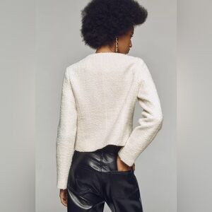 Avec Les Filles Ivory & Black Bow Tweed Lady Jacket Cropped Blazer Sz. XS | Poshmark