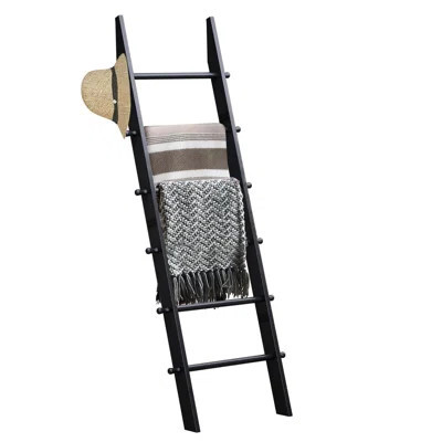 6-Tier Blanket Ladder With Hanging Knobs, 5.5 Ft Wall Leaning Blanket Ladders For Living Room Bedroom,Rustic Decorative Storage For Quilts,Throws,Easy | Wayfair North America