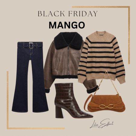 Step up your style game with these beautiful Mango fall pieces now on sale 🍂 Don't miss out on the chance to elevate your everyday looks with these timeless and discounted must-haves! #fallfashion #mangosale 

Striped sweater, block ankle boots, moto jacket 

#LTKSeasonal #LTKCyberWeek #LTKworkwear