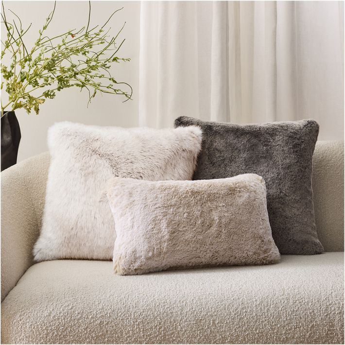 Faux Fur Chinchilla Pillow Cover | West Elm (US)