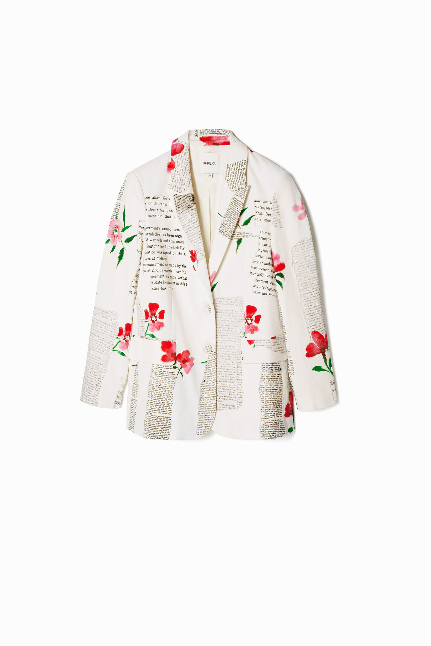 Straight floral text blazer    
				$189.00


			 
					-30%     
			
			$132.30 | Desigual USA,CA