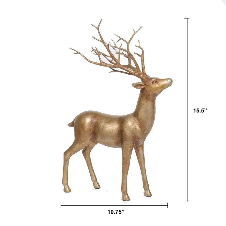 Holiday Time Decoración de Mesa Navideña con Ciervos Dorados, 15,5 Pulgadas | Walmart (US)