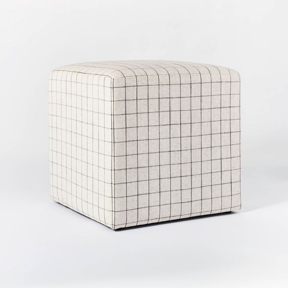 Windopane Plaid Ottoman | Target