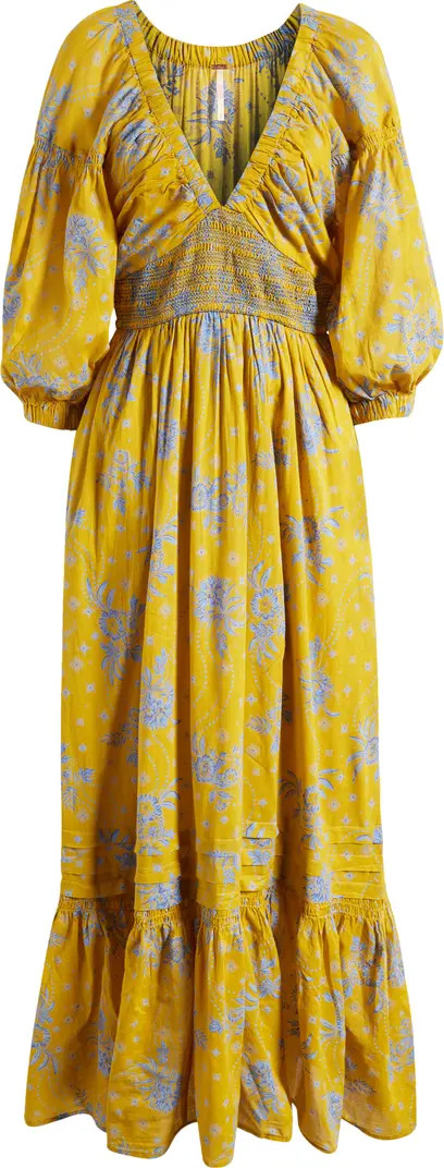Golden Hour Smocked Bodice Cotton Maxi Dress | Nordstrom