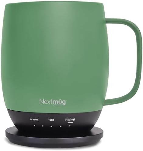 Nextmug - Temperature-Controlled, Self-Heating Coffee Mug (Sage - 14 oz.) | Amazon (US)