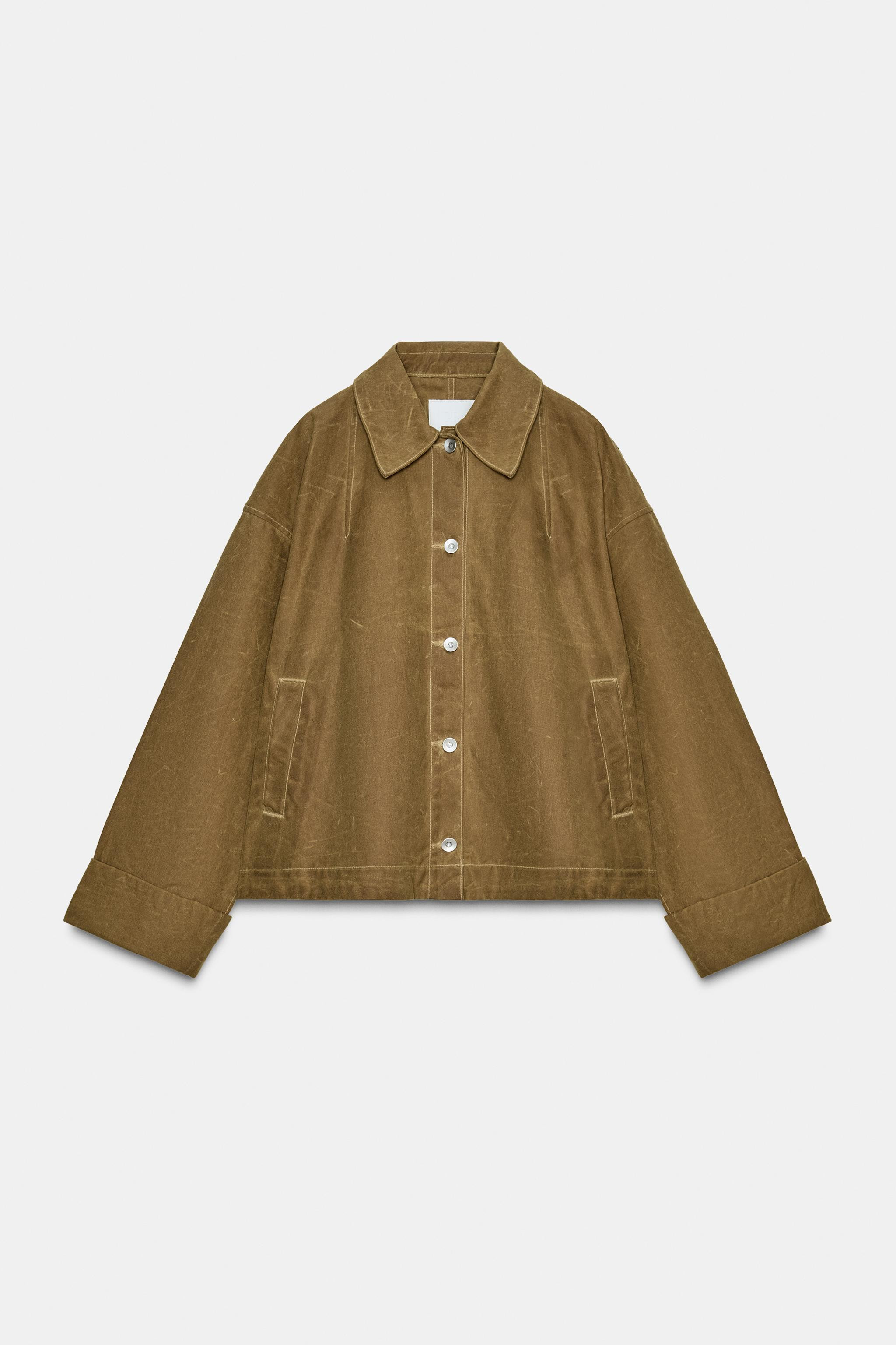 WAXED CAPE JACKET | Zara UK