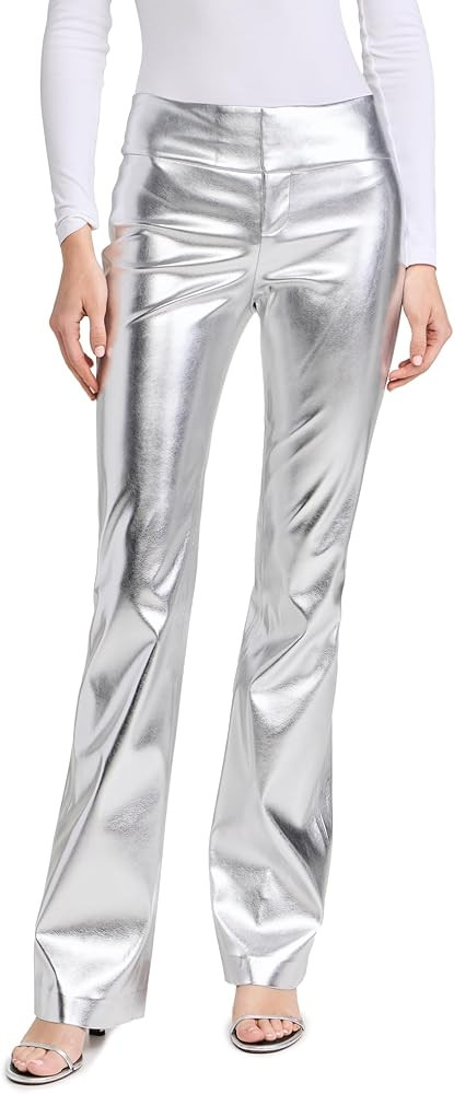 alice + olivia Women's Mame High Rise Wide Leg Faux Leather Pants | Amazon (US)