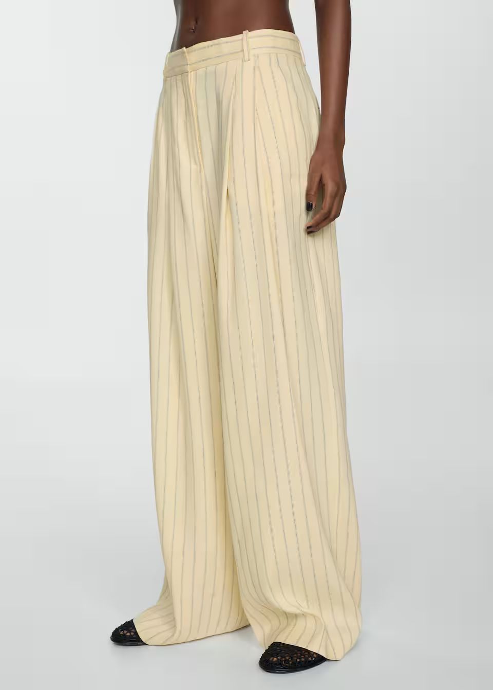 Striped linen-blend pants -  Women | Mango USA | MANGO (US)