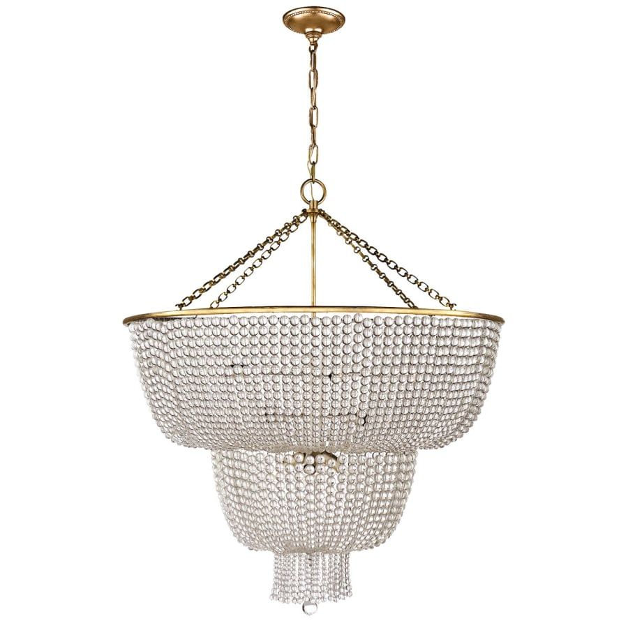 Visual Comfort Jacqueline 32" Two-Tiered Chandelier with Draped Clear Glass by AERINModel:ARN 510... | Build.com, Inc.