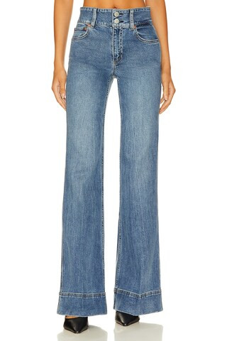 Alice + Olivia Missa High Rise Wide Leg Jean in Brooklyn Blue from Revolve.com | Revolve Clothing (Global)