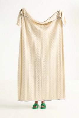 Sabrina Cotton Knit Throw Blanket | Anthropologie (US)
